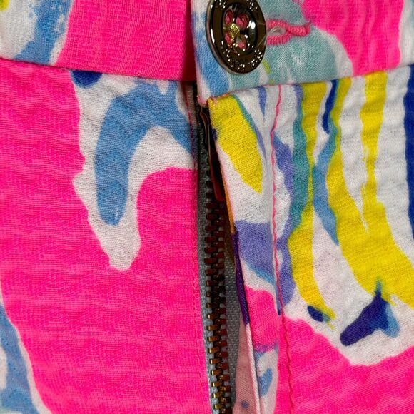 New Lilly Pulitzer Adie Shorts Swept By Tides Pink Floral Print Women's 14 NWT - Picture 5 of 9